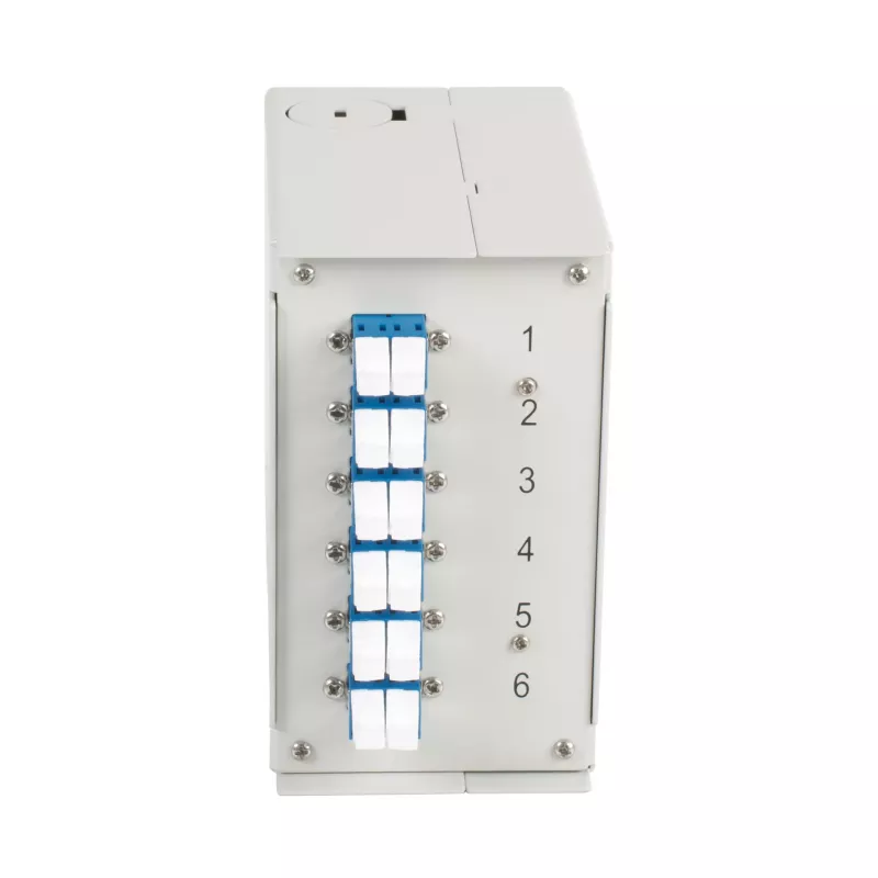 EFB Elektronik caja para carril DIN OS2 6x acoplador LC dúplex sin pigtails (BHS60921.6)