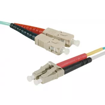 EXERTIS CONNECT cable de fibra óptica, 50/125 µm, OM3, SC dúplex a LC dúplex, turquesa, 4,0 m