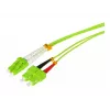 Tecline HD OM5 cable de fibra óptica multimodo 50/125 µm, LC dúplex a SC dúplex, verde lima, 3,0 m 796LS03