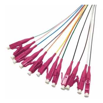 Pigtails de fibra óptica Tecline, OM4, de colores, LC/UPC, 2,0 m, 12 unidades 20500017