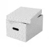 Caja de almacenamiento LEITZ 628282 Home Medium, set de 3 piezas, blanco, 100% cartón ondulado reciclado, tapa extraíble, apilable