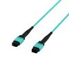 Cable de parcheo EFB Elektronik MPO-PLUS hembra a MPO-PLUS hembra, OM3 multimodo, 12 fibras, Type-B, LSZH aqua, 5 m MPOF12MPOFOM3-5