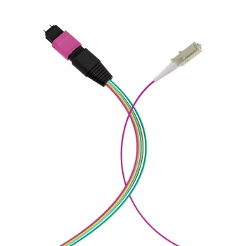 Cable fanout EFB Elektronik MPO-PLUS (M)-LC OM4 12 fibras Type-B LSZH violeta erika 1 m MPOM12LCOM4-1