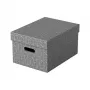 Esselte Home Caja de almacenaje M, 17,5 L, 26,5 x 36,5 x 20,5 cm, pack de 3, blanco/gris (628283)