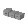 Esselte Home Caja de almacenaje M, 17,5 L, 26,5 x 36,5 x 20,5 cm, pack de 3, blanco/gris (628283)