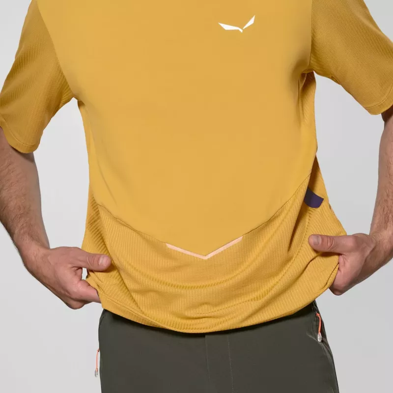 Salewa Pedroc Dry Hybrid camiseta hombre de secado rápido - Olive Oil, talla L