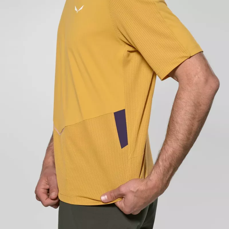 Salewa Pedroc Dry Hybrid camiseta hombre de secado rápido - Olive Oil, talla L