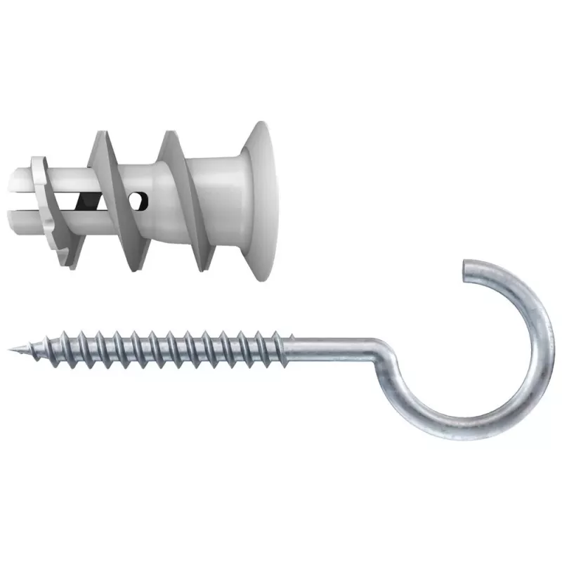 Fischer GK RH K NV taco para pladur con gancho redondo, 22 mm, 1 set (510662)