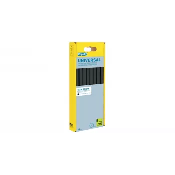 RAPID TOOLS barra de pegamento termofusible universal negra 12 mm de diámetro EVA y resina sin disolventes - 1 ud. 5000211