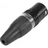 HICON HI-X5CM-B Conector XLR macho de 5 polos, conexión por soldadura, zamak, negro 30200514