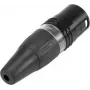 HICON HI-X5CM-B Conector XLR macho de 5 polos, conexión por soldadura, zamak, negro 30200514