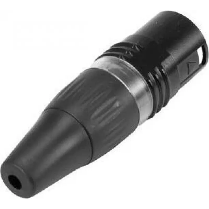HICON HI-X5CM-B Conector XLR macho de 5 polos, conexión por soldadura, zamak, negro 30200514