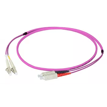 EFB Elektronik Cable de conexión dúplex LC-SC 50/125µ OM4 LSZH Erika violeta plano Twin 3x5 mm 7,5 m O0323FT.7,5