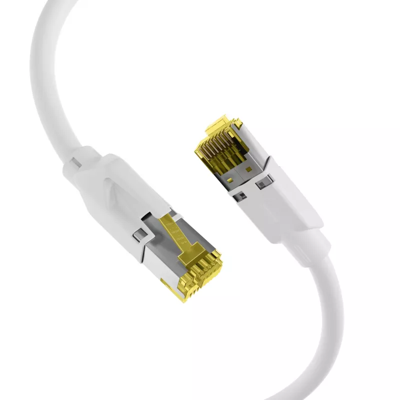 EFB-Elektronik Cable de red Cat.6A S/FTP LSZH, RJ45, blanco, 0,25 m K8560WS.0,25