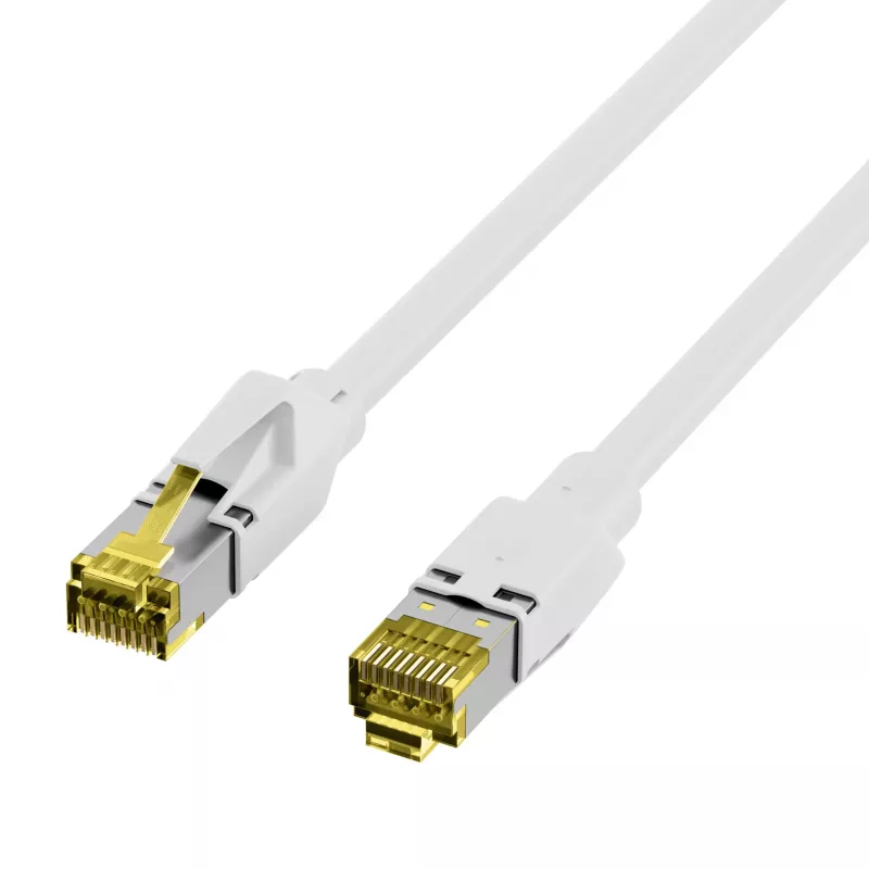 EFB-Elektronik Cable de red Cat.6A S/FTP LSZH, RJ45, blanco, 0,25 m K8560WS.0,25