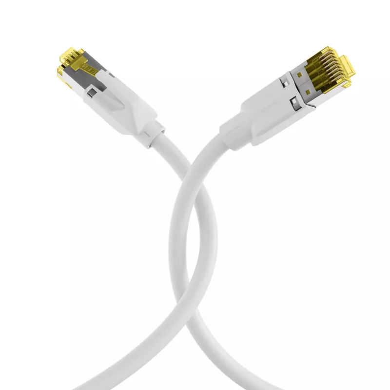 EFB-Elektronik Cable de red Cat.6A S/FTP LSZH, RJ45, blanco, 0,25 m K8560WS.0,25