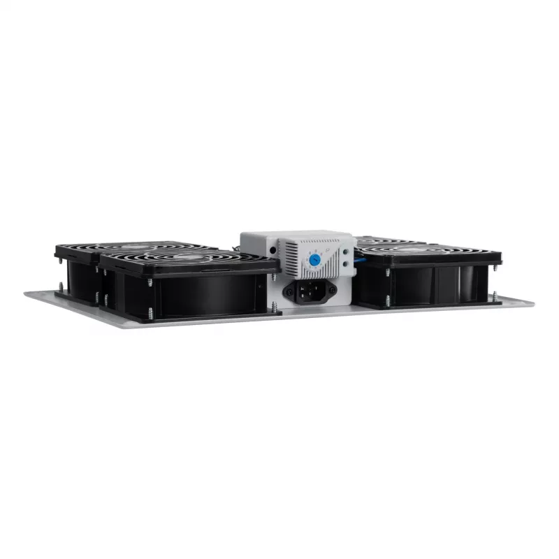 EFB Elektronik PEL-LFD04ET.GR Ventilador de techo cuádruple con termostato, RAL 7035