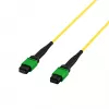 EFB Elektronik MPOF8MPOFOS2-3 cable de conexión MPO-PLUS APC conector hembra a MPO-PLUS APC conector hembra OS2 monomodo 8 fibras Type-B LSZH amarillo, 3 m