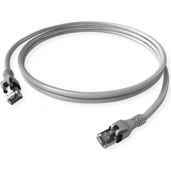 ZVK GmbH EasyLan PushPull cable de conexión Cat 6 STP, conector macho RJ-45 a conector macho RJ-45, 1 m, gris, funda antirrotura moldeada CPP1OACACA0010
