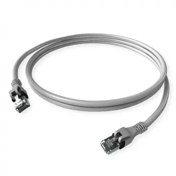 ZVK GmbH EasyLan PushPull cable de conexión Cat 6 STP, conector macho RJ-45 a conector macho RJ-45, 1 m, gris, funda antirrotura moldeada CPP1OACACA0010