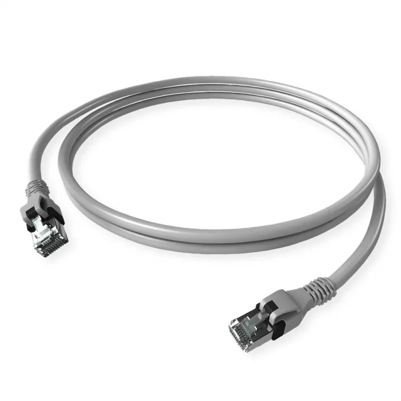 ZVK GmbH EasyLan PushPull cable de conexión Cat 6 STP, conector macho RJ-45 a conector macho RJ-45, 1 m, gris, funda antirrotura moldeada CPP1OACACA0010