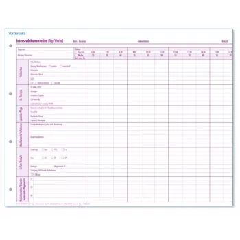 BOI Documentación de cuidados intensivos Ambulatoria Formularios, 50 hojas 9206-00428
