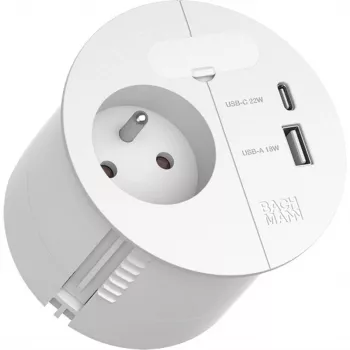 Bachmann LOOP IN CHARGE 1xUTE 1xUSB A/C 22W 1xKBD 0,2 m Blanco (938.304)