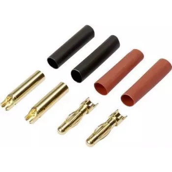 Reely RE-6534192 Set de conectores chapados en oro de 4 mm (40 pares)