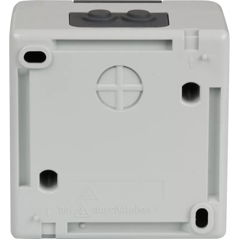 EFB ET-25020 Caja vacía de superficie para ambientes húmedos para 2 módulos Keystone, IP44, Gris
