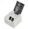 EFB ET-25020 Caja vacía de superficie para ambientes húmedos para 2 módulos Keystone, IP44, Gris