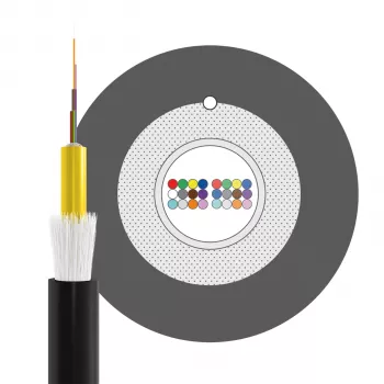 INFRALAN U-DQ(ZN)BH OM3 24G (1x24) Eca 3000N LSZH Negro, 7,5 mm 54524D1E-CPR