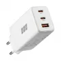 EFB Elektronik cargador de pared GaN de 65W 2x USB-C + USB-A PD3.0 QC3.0 blanco G651A2CE