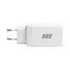 EFB Elektronik cargador de pared GaN de 65W 2x USB-C + USB-A PD3.0 QC3.0 blanco G651A2CE