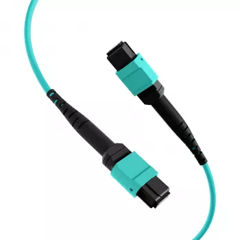 EFB Elektronik MPOF12MPOFOM3-2 cable de parcheo MPO-PLUS hembra a MPO-PLUS hembra OM3 12 fibras tipo B LSZH aqua, 2 m