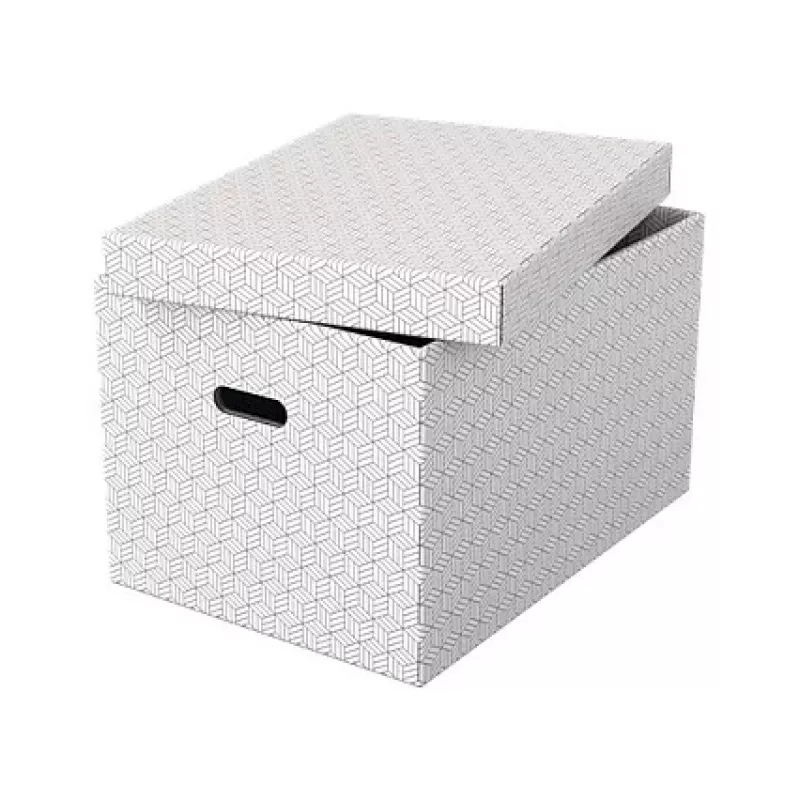 Esselte Home Caja de almacenaje L, juego de 3, blanco, 628286