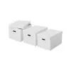 Esselte Home Caja de almacenaje L, juego de 3, blanco, 628286
