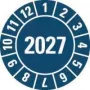 HEIN Industrieschilder Placa de inspección 2027, azul, film autoadhesivo, redonda 20 mm, 500 por rollo 189463