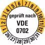 HEIN Industrieschilder 188207 Placas de inspección VDE 0702, semanas 26-31, 20 mm, adhesivo permanente, 500 por rollo