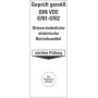 HEIN 178140 Placa de inspección para DIN VDE 0701-0702, autoadhesiva, amarilla, 50 x 25 mm, 100 etiquetas