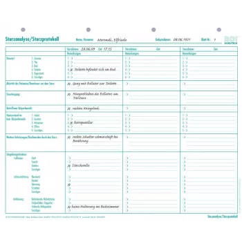 BOI Formularios de análisis de caídas/registro, 50 hojas (9206-00389)