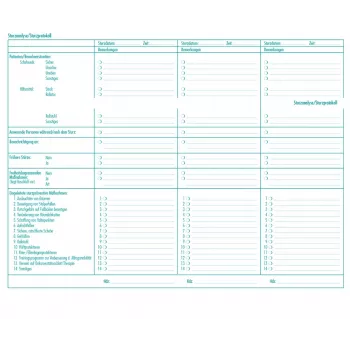 BOI Formularios de análisis de caídas/registro, 50 hojas (9206-00389)
