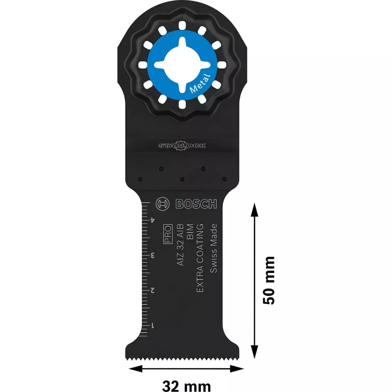 Bosch Professional Starlock AIZ 32 AIB Hoja de sierra de inmersión, 32 x 50 mm, bimetal 2608669077