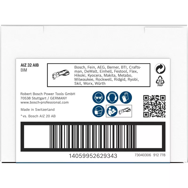 Bosch Professional Starlock AIZ 32 AIB Hoja de sierra de inmersión, 32 x 50 mm, bimetal 2608669077