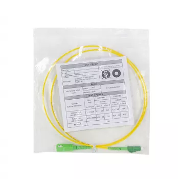 LogiLink FPSLS50 Cable de parcheo de fibra óptica monomodo OS2, SC/APC a LC/APC, 9/125 µm, 50 m, amarillo