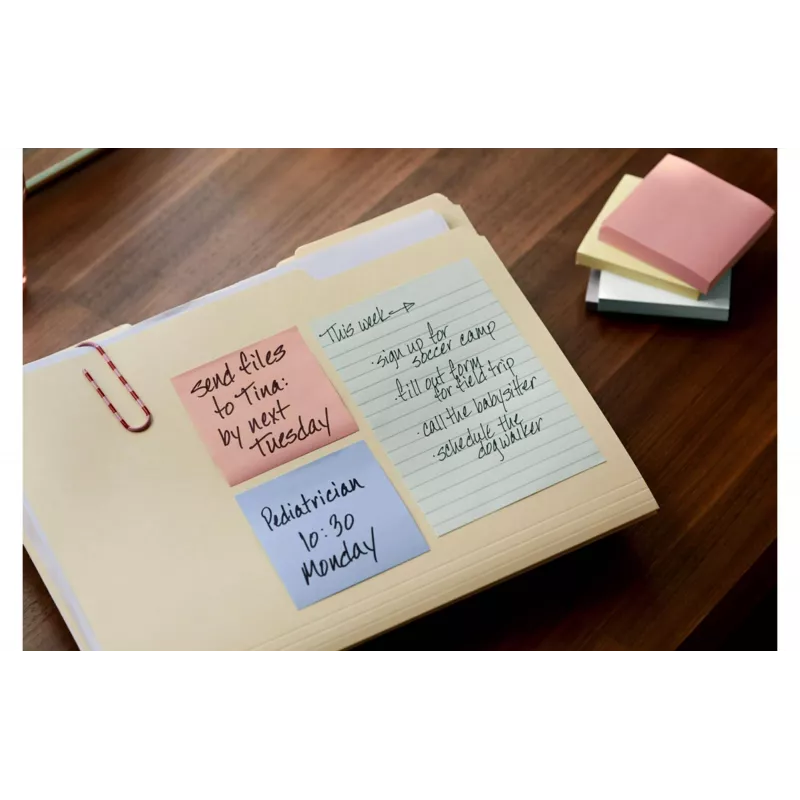 3M Post-it Recycling Notes 655-1RPT-N, 127 x 76 mm, morado, 100 hojas, papel 100% reciclado
