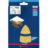 Bosch 2608901652 hojas de lijado para lijadora múltiple, 93 x 102 mm, grano 60, pack de 10