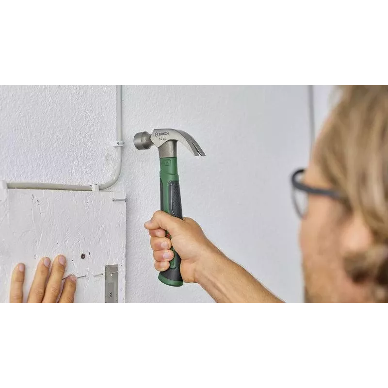 Bosch Professional martillo de mecánico 340 g con portaclavos magnético y mango antivibración (1600A02W7X)