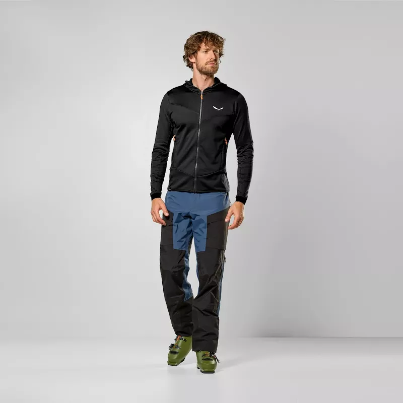 Salewa Sella Crevasse HD Chaqueta polar con capucha - Hombre - Black Out - L