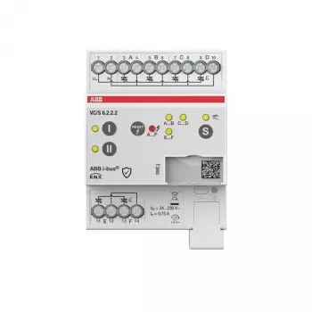 ABB VC/S6.2.2.2 controlador de válvulas KNX, 6 canales, funcionamiento manual, carril DIN 2CDG110330R0011