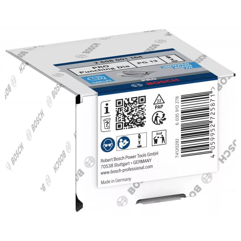 Bosch 2608001164 set de insertos de crimpado para terminales tubulares y conectores, 95 mm², perfil hexagonal